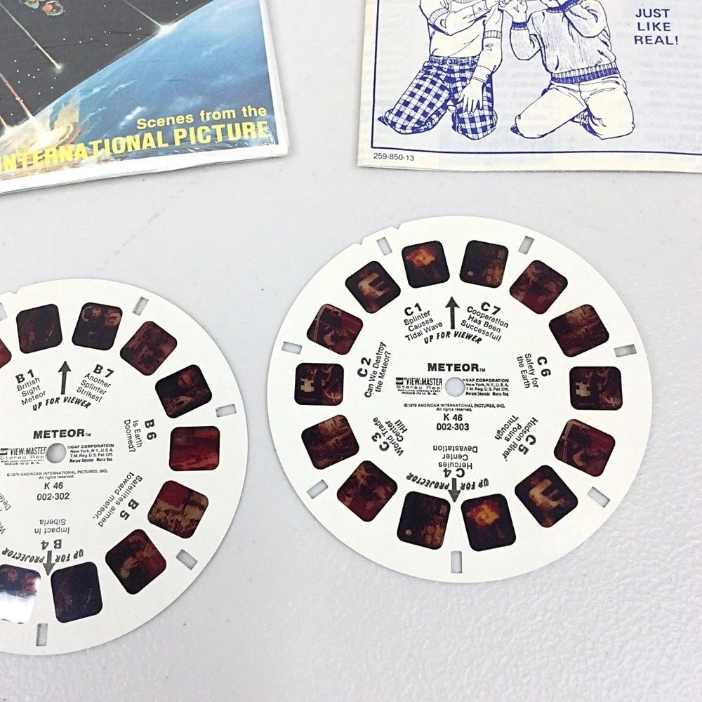 Vintage 1979 View Master GAF Meteor K46 Showtime 3 Reel Set